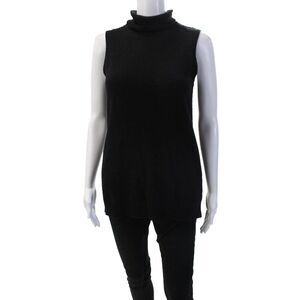 Charter Club Cashmere Unisex Black Mock Neck Pullover 100% Cashmere Size XS
